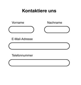 Bild von Kontaktformular mit hohem Kontrast
