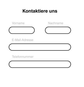 Bild von Kontaktformular mit schwachem Kontrast