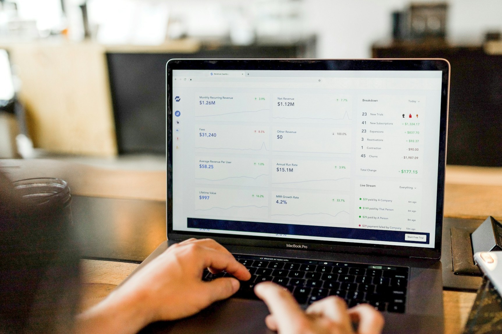 Laptop mit Google Analytics 4 auf dem Bildschirm