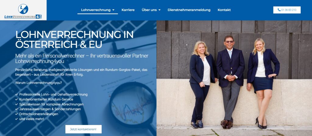 Lohnverrechnung4you Homepage