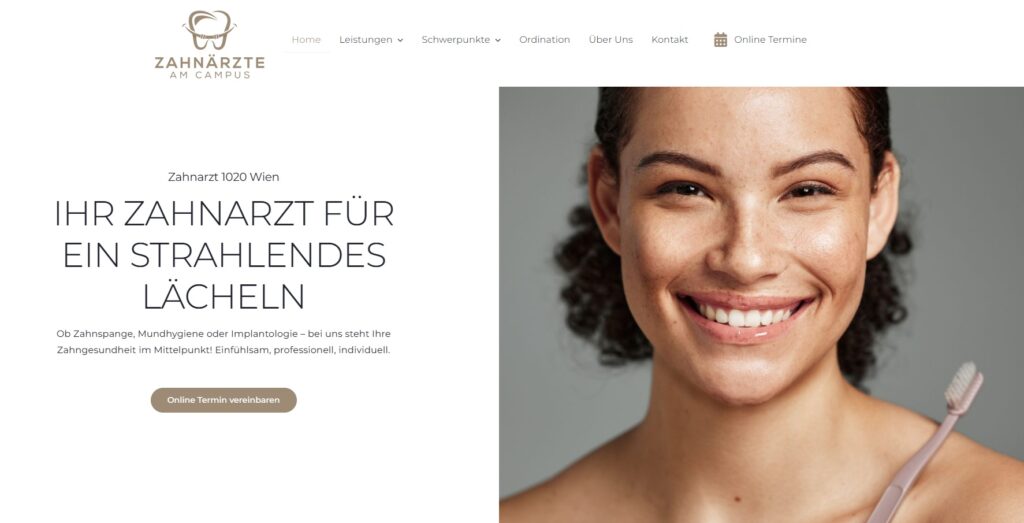 SEO Betreuung 23 Website von Zahnärzte am Campus Wien