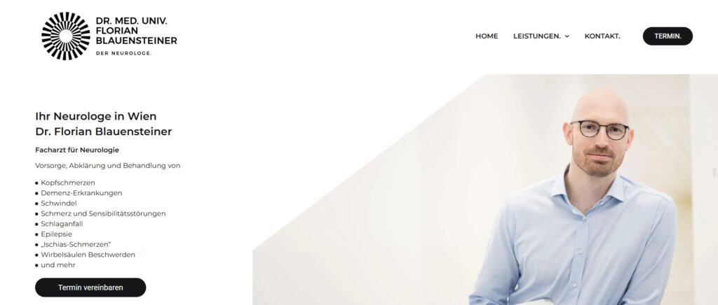 Homepage vom Neurologen Dr. Florian Blauensteiner