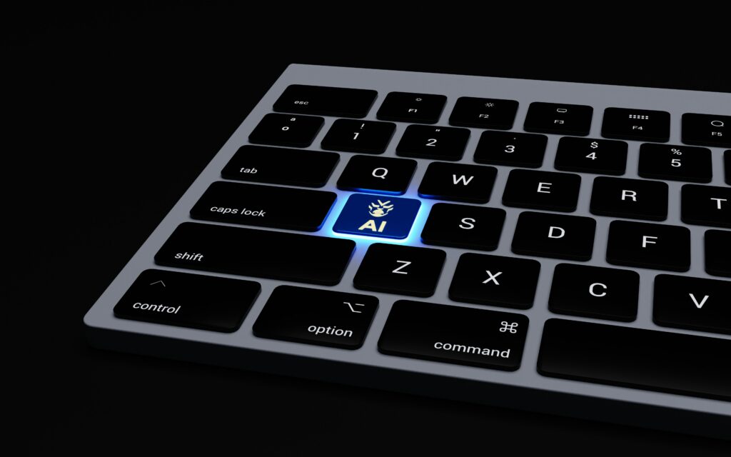 Tastatur mit einer Taste für KI