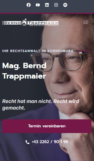 Rechtsstandpunkt Website mobile